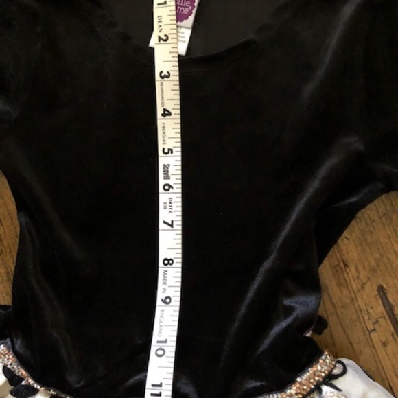 Girl's Dollie & Me Black Velvet Animal Print Dress 5 - Picture 12 of 16